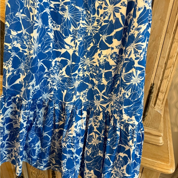 Hyacinth House NWT Blue Floral Ruffle Midi Dress - Picture 5 of 6